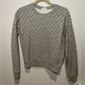 Champion Grey Logo Crewneck